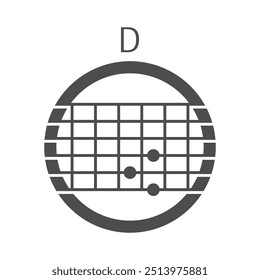 Guitar chord icon design template