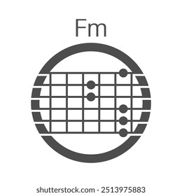 Guitar chord icon design template
