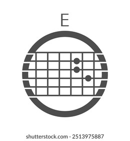 Guitar chord icon design template