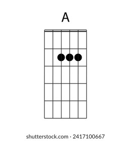 guitar chord icon A vector illustration design