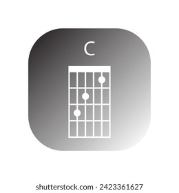 guitar chord icon vector template illustration logo design