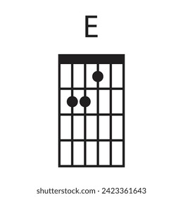 guitar chord icon vector template illustration logo design