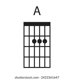 guitar chord icon vector template illustration logo design