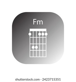 guitar chord icon vector template illustration logo design