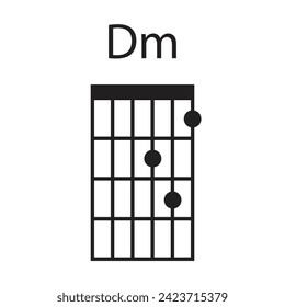 guitar chord icon vector template illustration logo design