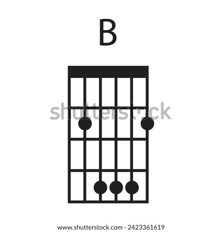 guitar chord icon vector template illustration logo design