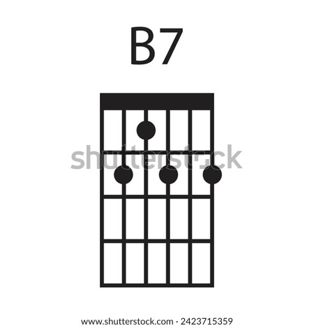guitar chord icon vector template illustration logo design