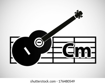 Guitar Chord Illustration C Minor