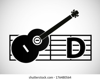 Guitar Chord Illustration D