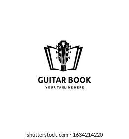 Guitar Chord Magazine Book, Music School Lesson Education logo design