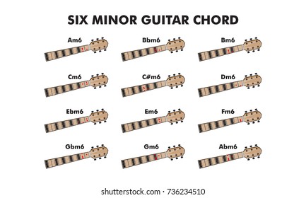 guitar chord vector illustration