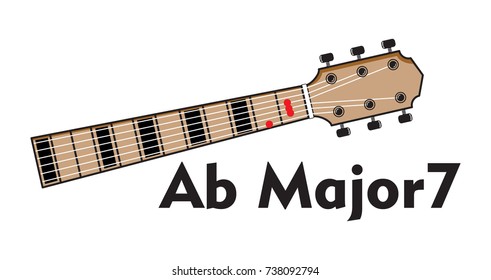 Guitar Chord. Vector Set. Chord diagram. Tab. Tabulation. Finger Chart. Basic Guitar Lesson.