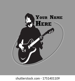 Guitar Class Logo in Black and White