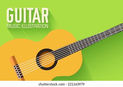 Guitar classic flat