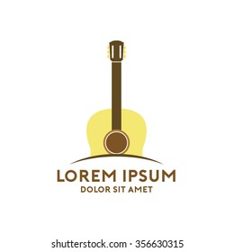 Guitar classic logo vector illustartion