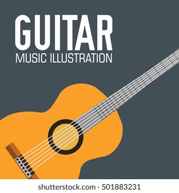 Guitar classic music electric icon background