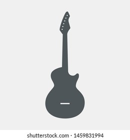 Guitar classical electric acoustic musical instrument quality vector illustration cut