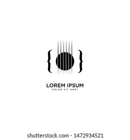 Guitar Code Design Vector, Music simple vector