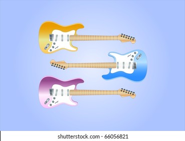 guitar collection ( background on separate layer )