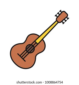Guitar color icon. Isolated vector illustration