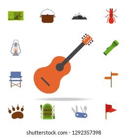 guitar colored illustration icon. Camping icons universal set for web and mobile