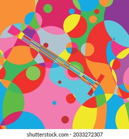 Guitar Colorful Abstract Vector Illustration