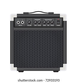 guitar combo isolated on a white background