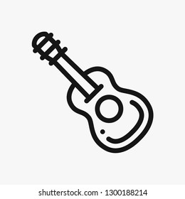 Guitar concept line icon. Simple element illustration.  Guitar concept outline symbol design. Can be used for web and mobile UI/UX . Modern vector style.