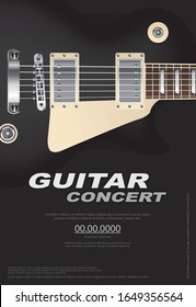 Guitar Concert Poster Background Template Vector Illustration
