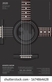 Guitar Concert Poster Background Template Vector Illustration