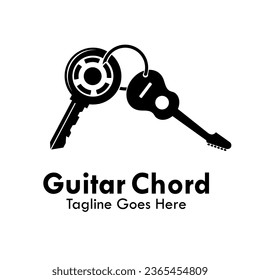 Guitar cord design template illustration