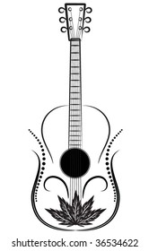 Guitar. Decorative ornament.