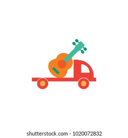 Guitar Delivery Logo Icon Design