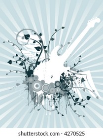 Elementos de design de guitarra - vetor