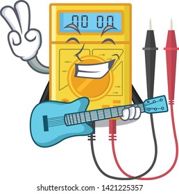 With guitar digital multimeter toys in cartoon shape