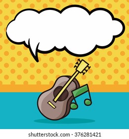 guitar doodle, speech bubble