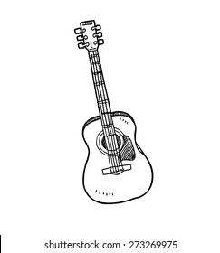guitar in doodle style  