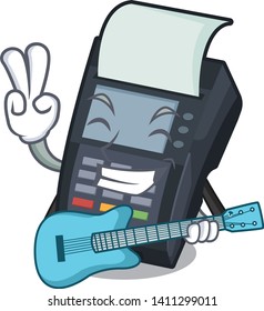 With guitar EDC machine in the cartoon shape