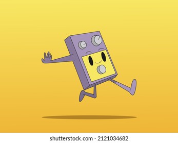 guitar effect character illustration design