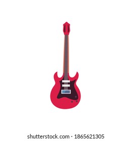 instrumento eléctrico de guitarra diseño de iconos de estilo plano música melodía música música arte musical y tema de composición Ilustración vectorial