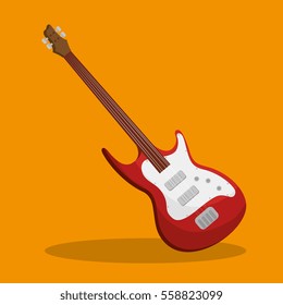 guitar electric instrument isolated icon