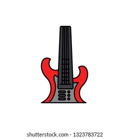 Guitar, electric, music icon. Element of color music studio equipment icon. Premium quality graphic design icon. Signs and symbols collection icon