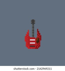 guitarra eléctrica en forma de píxel