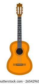 Guitar. Eps10 vector illustration. Isolated on white background