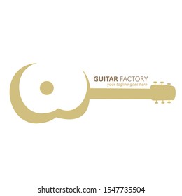 guitar factory vector logos, brands for musicians or artists