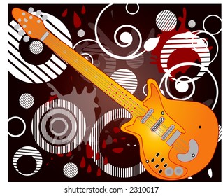 Guitar Filigree Artistic Background Series Stock Vector (Royalty Free ...