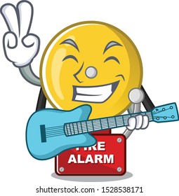 With guitar fire alarm with the character shape