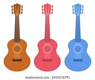 guitar flat design isolated cartoon