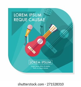 guitar flat icon with long shadow,eps10