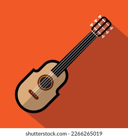 Guitar Flat Icon Vector illustration 